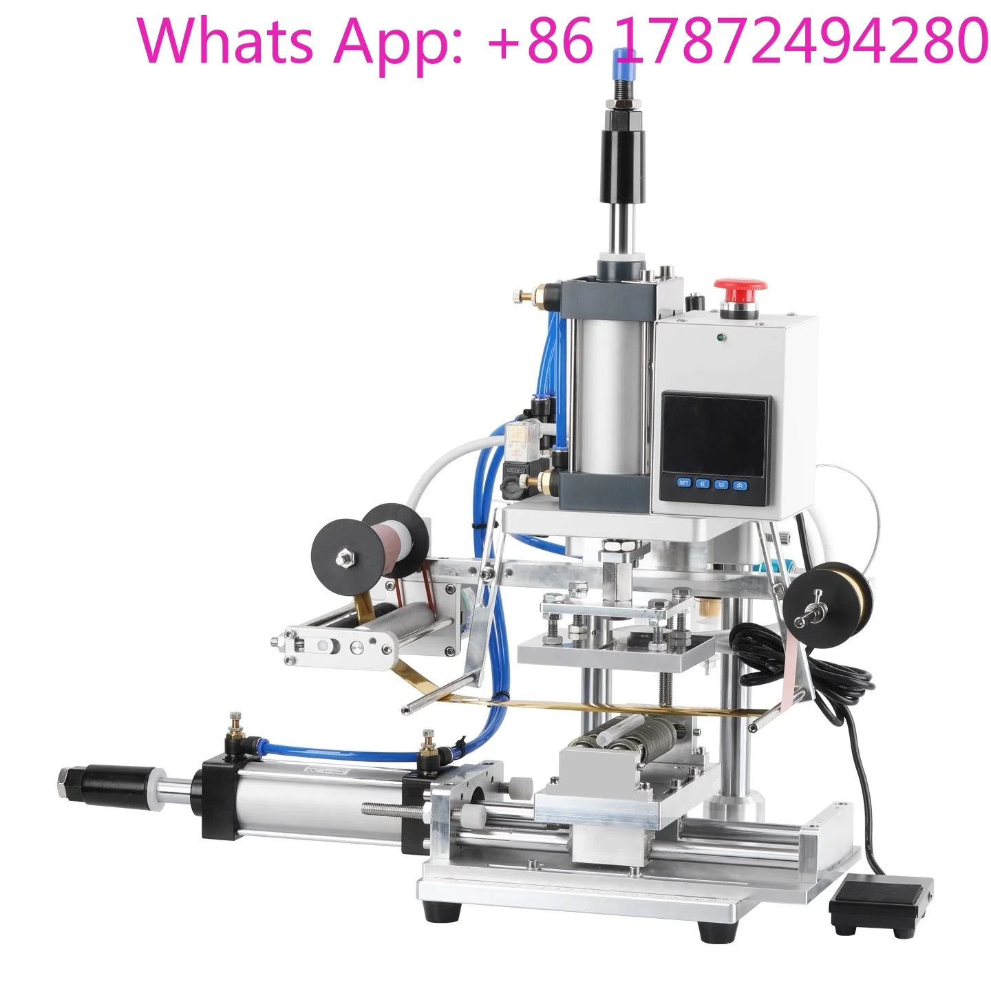 Vinica Pneumatic Semi-automatic Hot Stamping Machine for Lipstick Tubes  Caps Plastic Bottles Cups