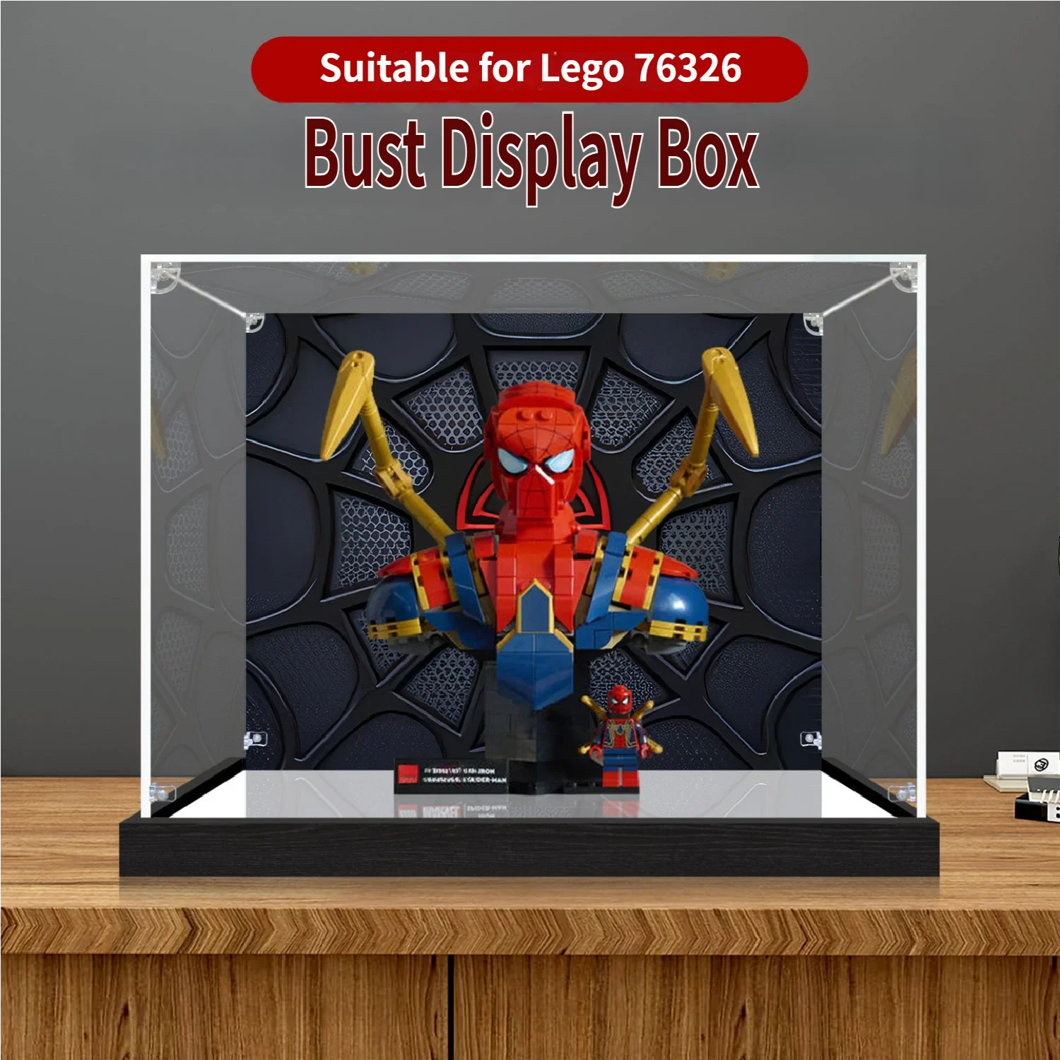 

Acrylic Display Box for Lego 76326 Bust Model,Clear Display Dustproof Showcase Box Compatible with Lego 76326,Model Not Included