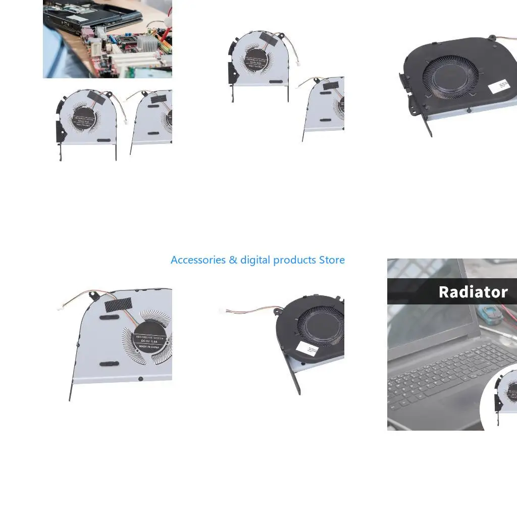 77JD Metal CPU GPU Fan For Laptop Enhanced Cooling Smooth Maintenance For M6500 N7600