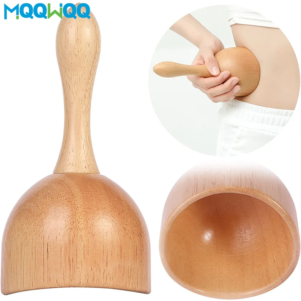 Handhleld Wood Swedish Cup Wooden Massager Wood Therapy Massage Tool for Lympahtic Drainage,Anti-Cellulite,Muscle Pain Relief