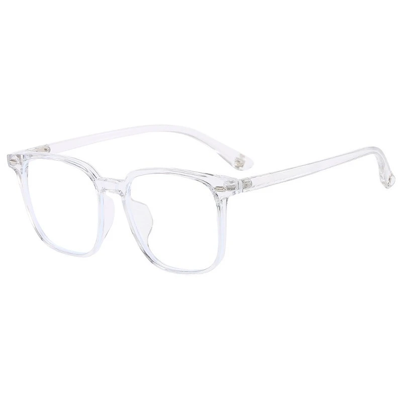 1pcs New Unisex Anti-Blue Light Plain Glasses, Transparent Gradient Frame, Ultra-Light Retro Eyeglasses for Street Shoot