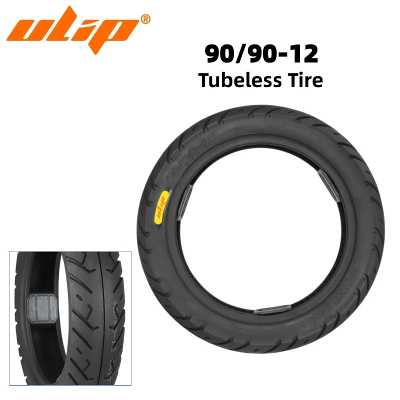 

Ulip 90/90-12 Tubeless Motorcycle Tire Anti-skid Wear-resistant High Grip Durable 12 Inch Scooter Vacuum Tyre