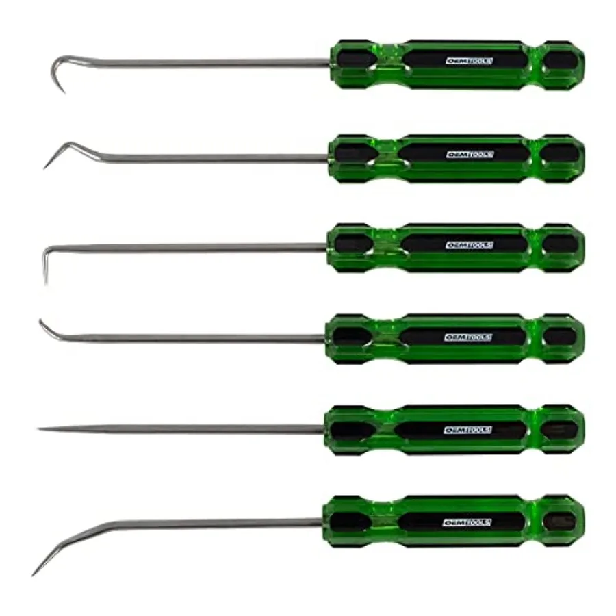

OEMTOOLS 255 Hook And Pick Set With Acetate Handle, Hook Tool And Pick Tool, Vehicle Pick And Hook Set, Pick Tool Set For Mecha