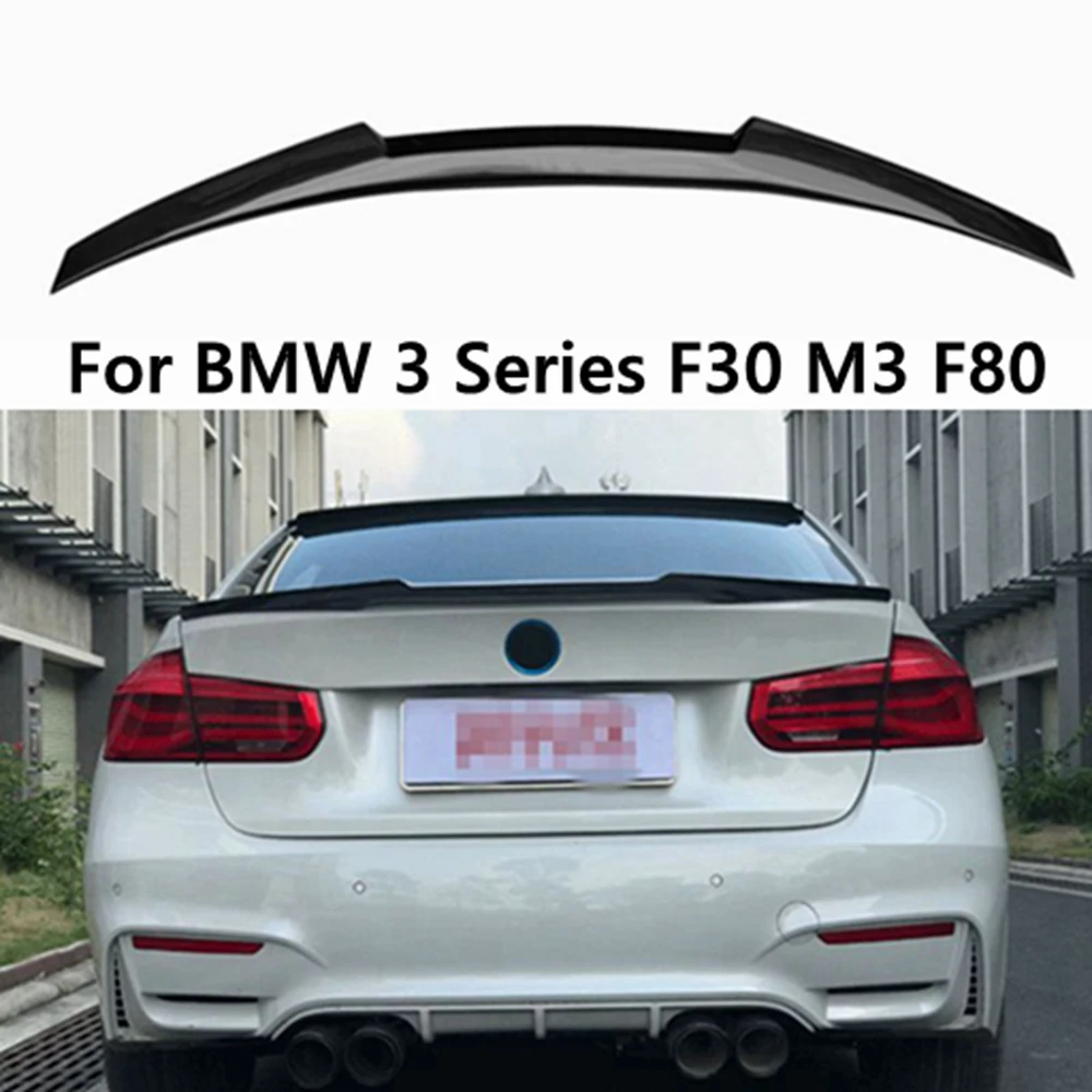 

For BMW 3 Series F30 F35&M3 F80 Sedan M4 Style Carbon fiber Rear Spoiler Trunk wing 2011-2019 FRP Forged carbon