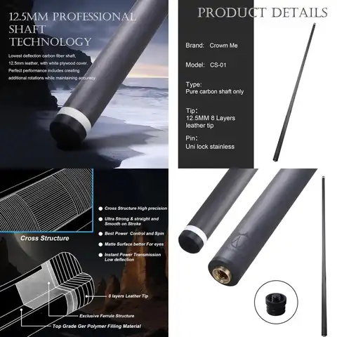 Carbon Fiber Pool Cue: High-Quality Billiard Stick for Precision Gameplay