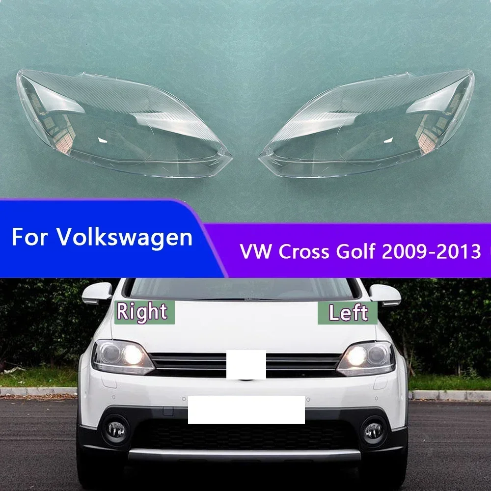 

For Volkswagen VW Cross Golf 2009-2013 Headlight Cover Transparent Headlamp Shell Lens Replace Original Lampshade Plexiglass