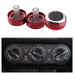 3PCS For Mazda 3 BL 2010 - 2013 Air Conditioning Knob AC Knob Heat Control Switch Button Aluminum Alloy Accessories