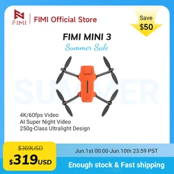 FIMI MINI 3 new Camera Drone 249g 4K 60fps AI Super Night Video 9KM flight distance Sony 1/2-inch 48MP Sensor mini pro drone