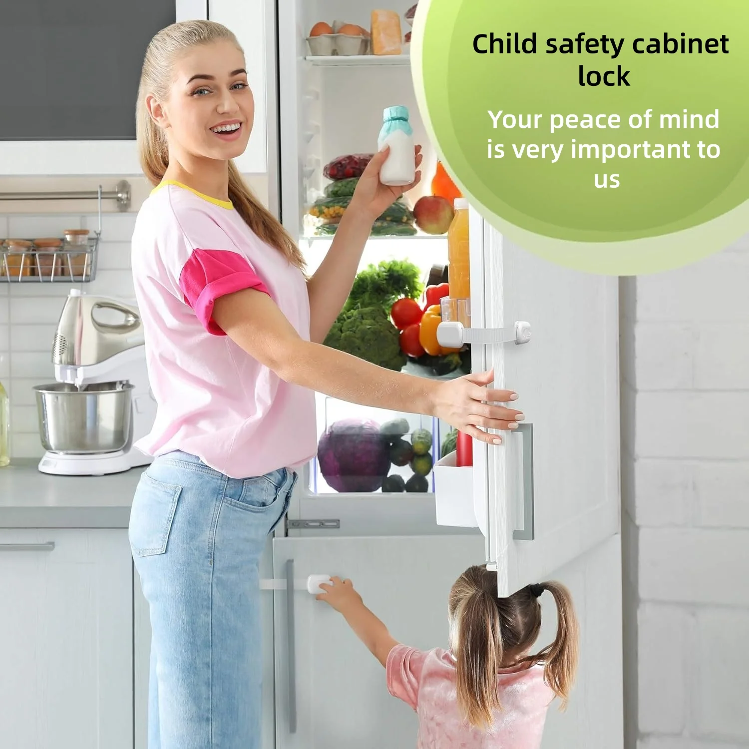 Cabinet Locks for Baby Protection, Active Safety Locks for Children and Pets, Used in Kitchens, Refrigerators, Dishwashers