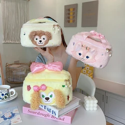 Duffy bear漫画化粧バッグ、クッキーマンぬいぐるみバッグ、大容量、収納ハンドバッグ、女の子のためのハンドバッグギフト