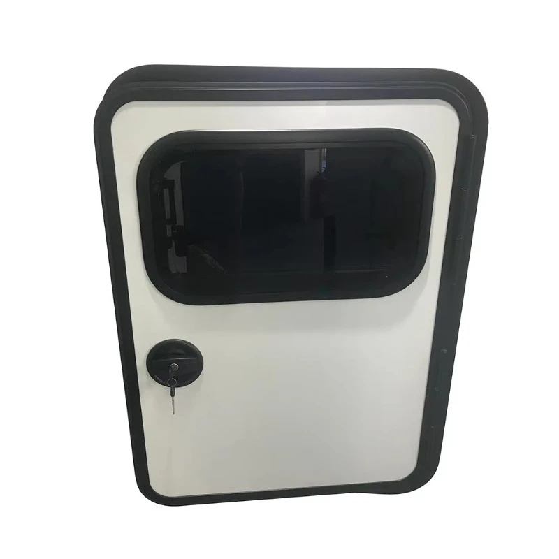

Strong Durable Aluminum Alloy RV Caravan Trailer Teardrop Camper Right Entry Door Black with Lock