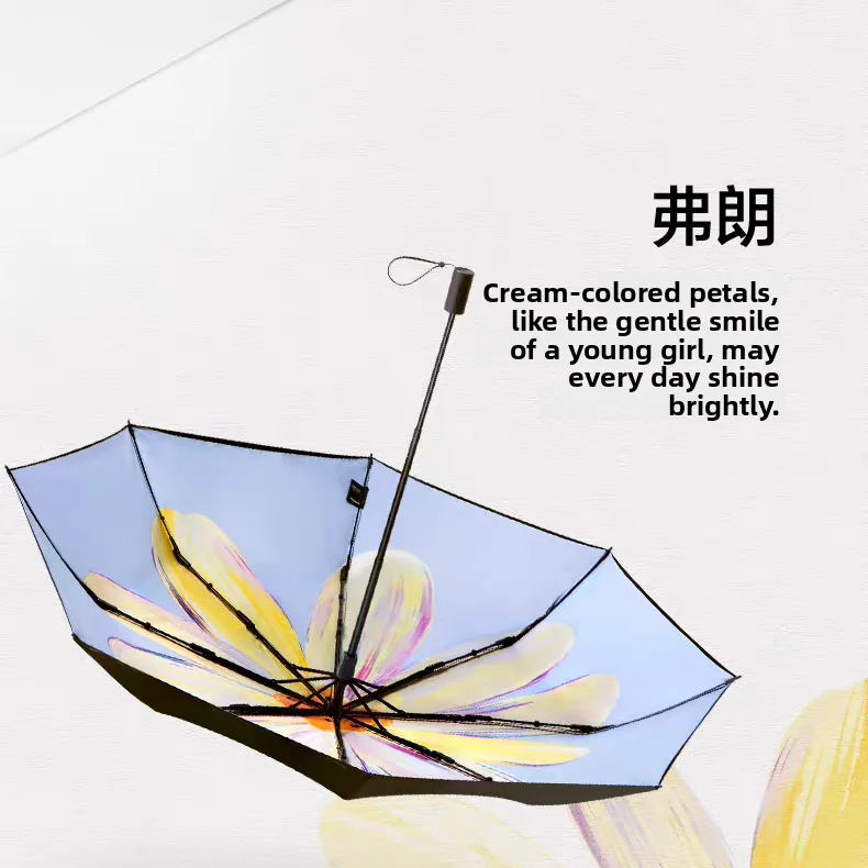 

Зонт от солнца и дождя с рисунком банановых листьев, женский, двухслойный, с черным покрытием, защита от УФ-излучения, двойного назначения, алюминиевый.