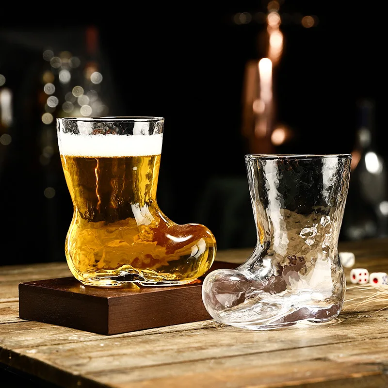 

300ml Glass Beer Boot Mug for Oktoberfest Celebrations, St Patrick's Day, Bachelor or Bachelorette, Festivities Bar Set