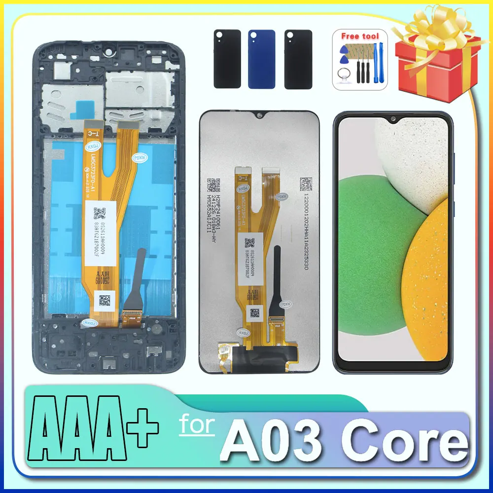 Pantalla LCD A03 Core para Samsung A032F A032F/DS A032M, Pantalla Táctil Digitalizadora de Repuesto con Marco para Reparación