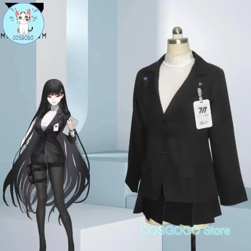 COSGOGO [맞춤형] 블루 아카이브 츠타츠키 리오 코스프레 의상 할로윈 게임 여성 JK 유니폼 정장 코트 스커트 셔츠v;6'h,8;r.