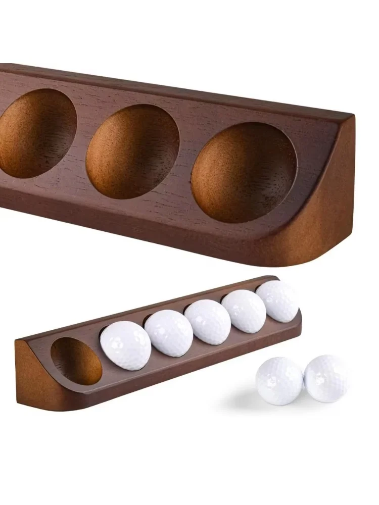 Wooden Golf Ball Display Case 6 Standard Size With Screws Golf Ball Stand Holder Wall Mount Space-Saving Golf Storage Rack
