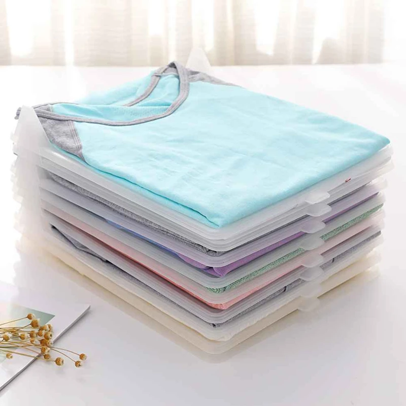 Shirt Receiving Plate Stackable T-Shirt Finisher Folding Clothes Board Multifunctional Portable Clothes Storage