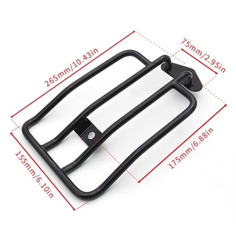 R4-Motorbike Accessories Parts Rear Rack For XL883 XL1200 X48 Retro Luggage Rack:Akcesoria motocyklowe R4-Motorbike, części, tylny bagażnik do XL883 XL1200 X48, retro bagażnik na bagaż