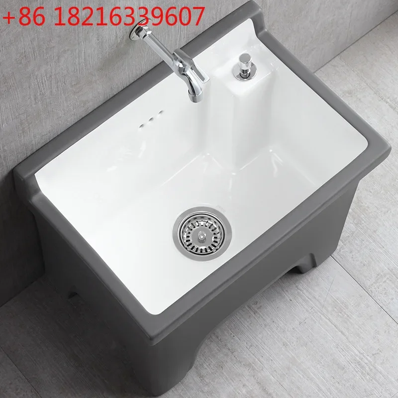 Off-white wash mop pool basin four feet home balcony high foot mop pool water