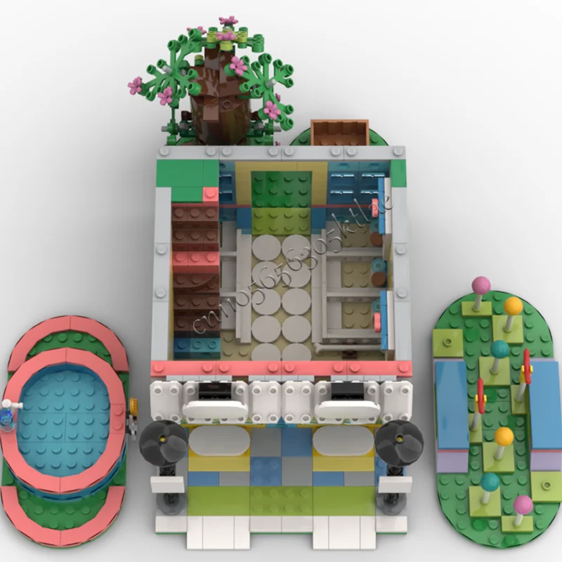 1106 pçs modular centro de resgate do cão bloco de construção modular arquitetura retro modelo exibição brinquedo crianças montagem presentes aniversário