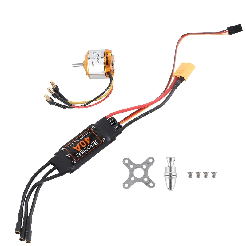 2212 1400KV Motor 40A  ESC Set Applicatabke RC Motor ESC for RC Drone Helicopter Electric Speed Controllers Power Plant