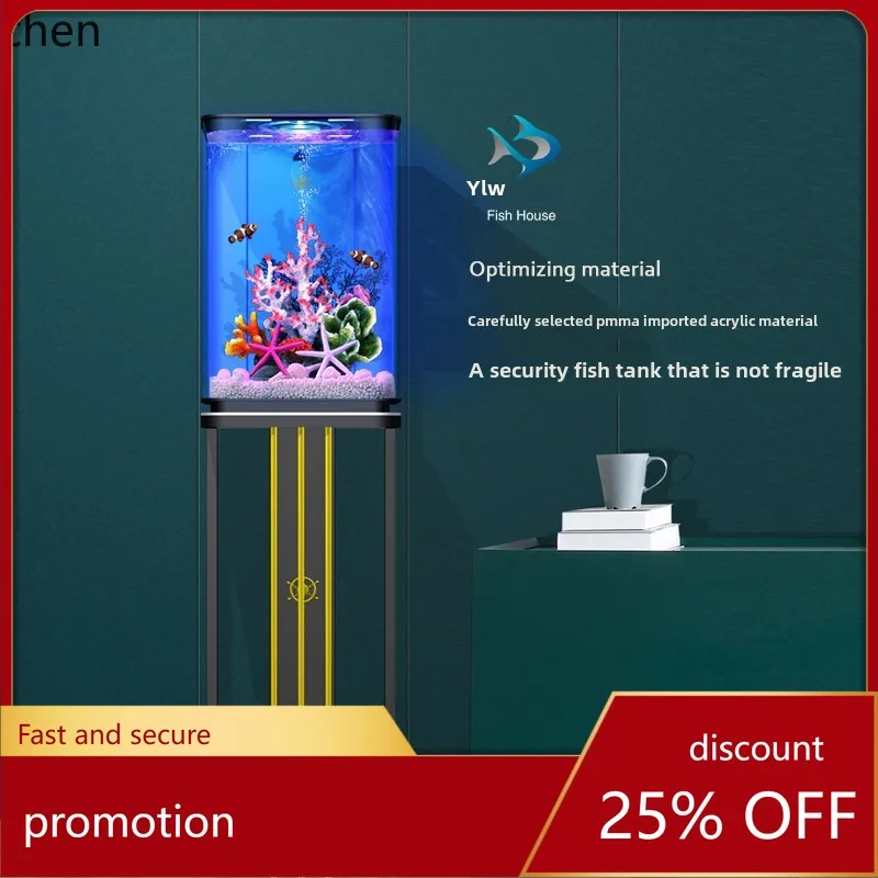 

HXL fish tank living room small ecological floor landscaping water-free acrylic aquarium