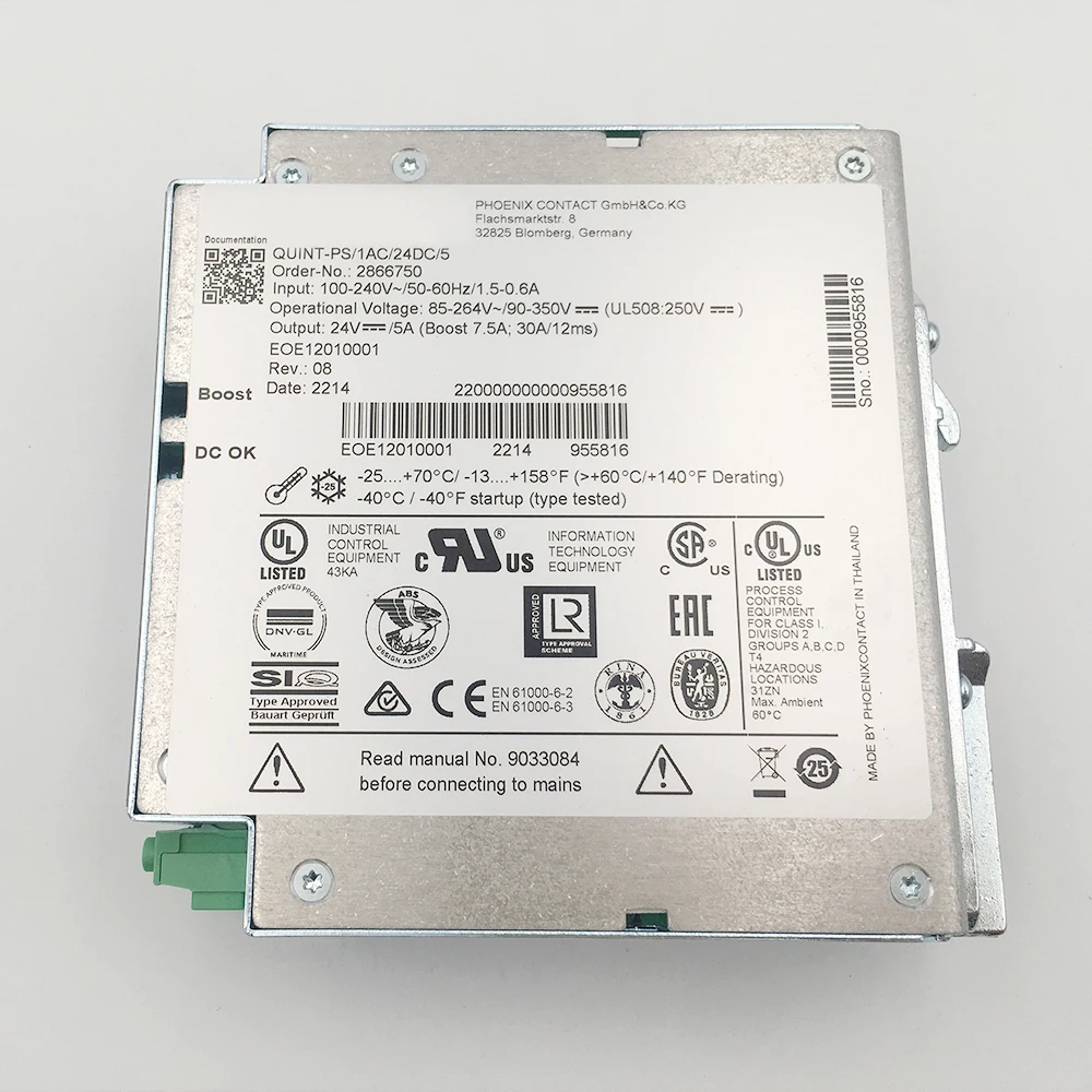 

2866750 Блок питания хорошего качества -QUINT-PS/1AC/24DC/5