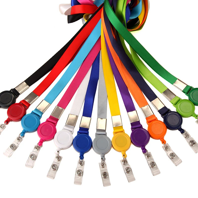 Retractable Work Permit Hanging Rope Stretchable Long Lanyard Office ID Card Holder Porta Credenciales Carte Infirmière