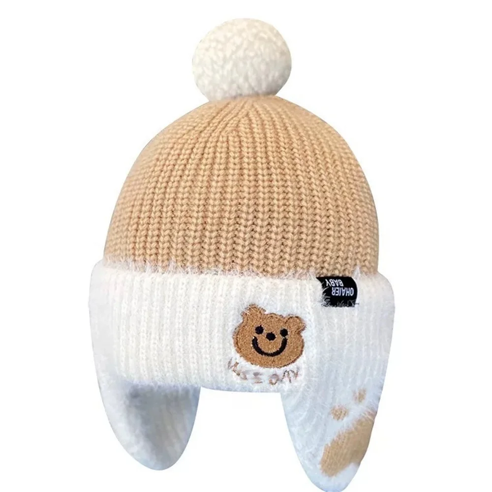 Urocza czapka pluszowa dla niemowląt Jesień Zima Królicze uszy Czapka niemowlęca Koreańska kreskówka Królik Dzieci Chłopiec Dziewczynka Ciepłe czapki z nausznikami Czapka 아기모자