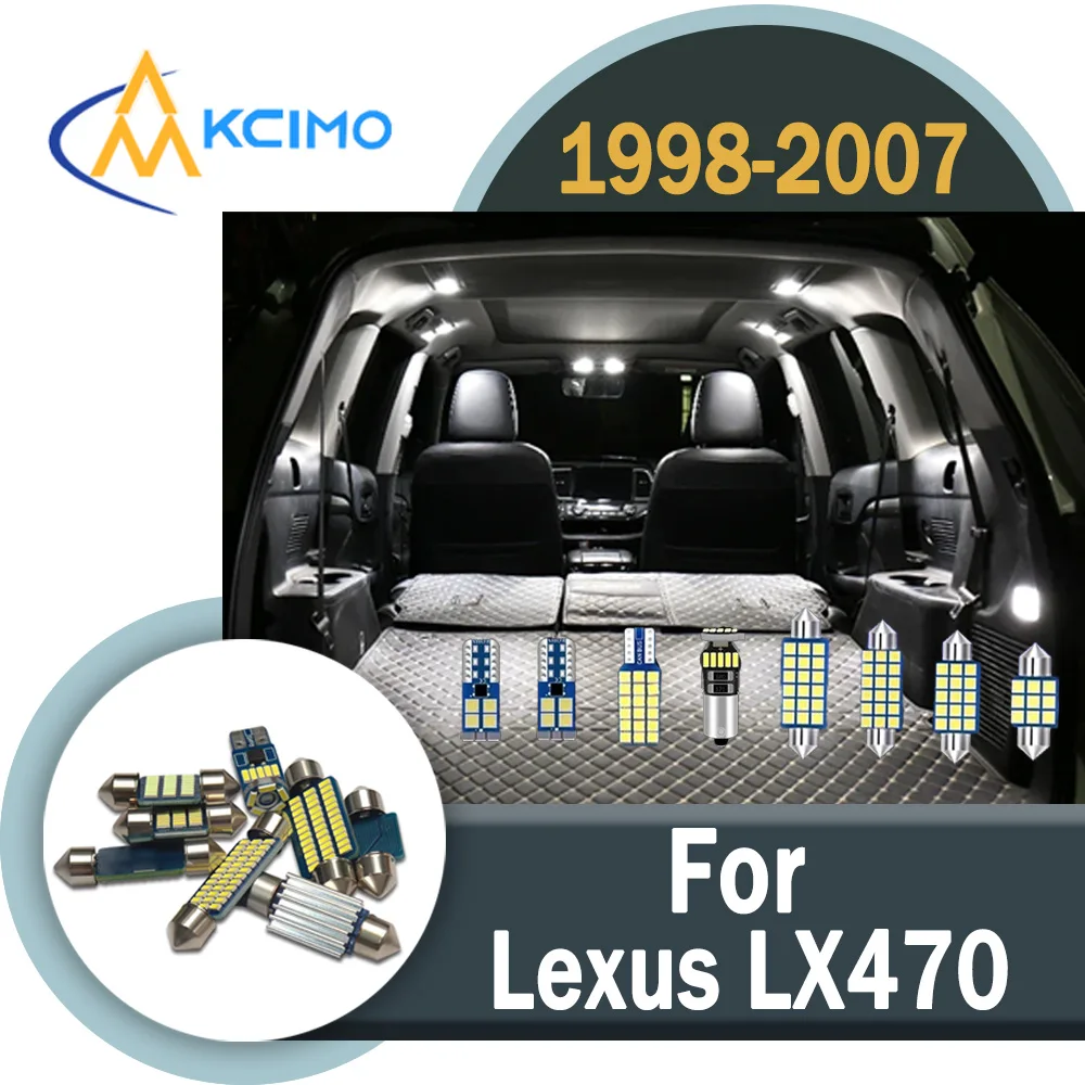 

LED Interior Door Dome Reading Map Light Set CANBUS Error-Free Durable For Lexus LX470 1998-2007 High Quality Auto Bulbs Kit