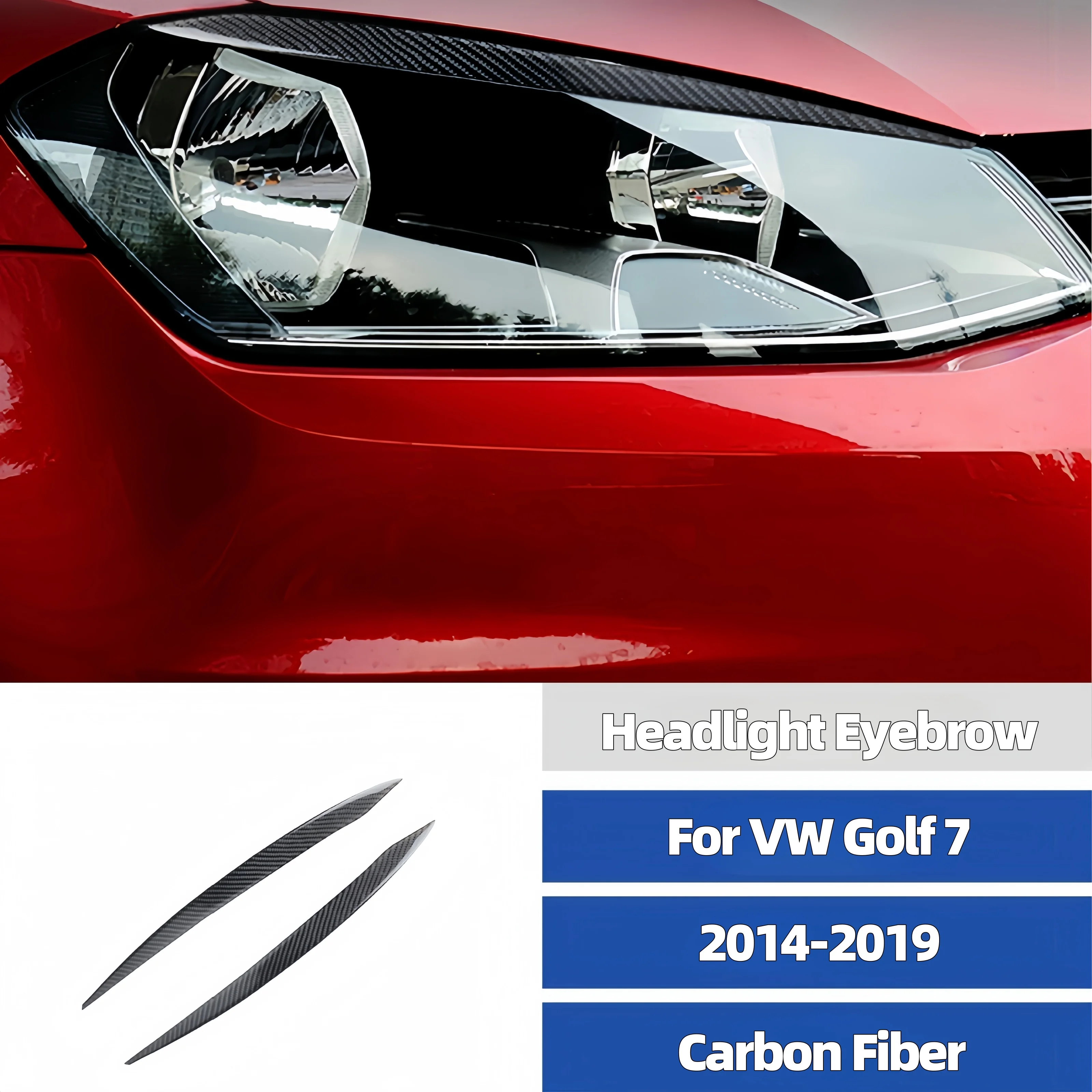 

Для VW Golf 7 GTI Mk7 2014-2019 углеродное волокно автомобильные фары брови крышка для век защитная накладка наклейки автоаксессуары