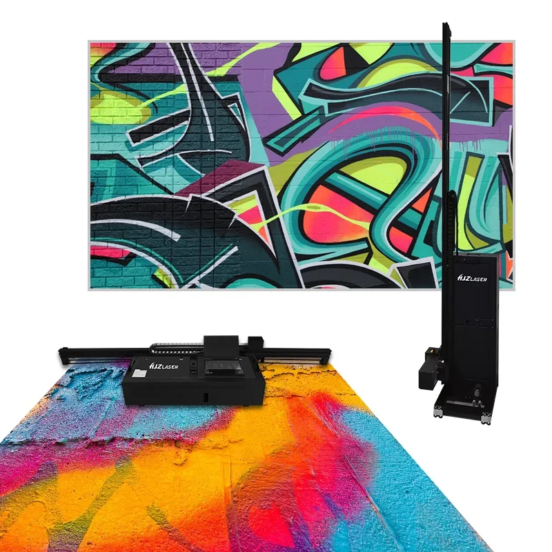 Parking Space Ground Floor And Vertical Wall Graffiti Printer 3D Wall Advertising Color Drawing Machine Price For Sale