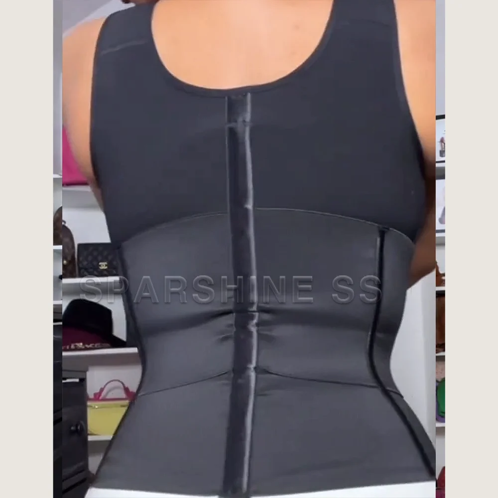 Fajas Colombianas Corset High Waist Double Compression Vest with Adjustable Hooks Tummy Control Waist Trainer Girdles Shapers