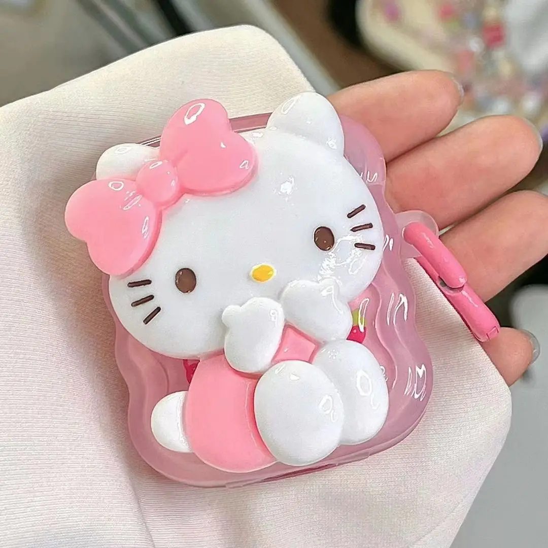 3d Cartoon Hello Kitty Sanrio Airpods Case Apple Airpods 2 Airpods Pro Case Iphone Oortelefoon Accessoires Air Pod Cover Y 2K Geschenken