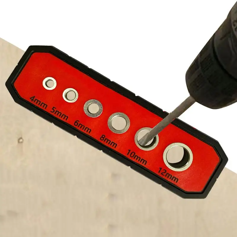 

Hole Drilling Tool 6-hole Punch Locator Drill Guide Durable Wood Drilling Guide Cabinet Handle Drill Guide For Wooden Furniture
