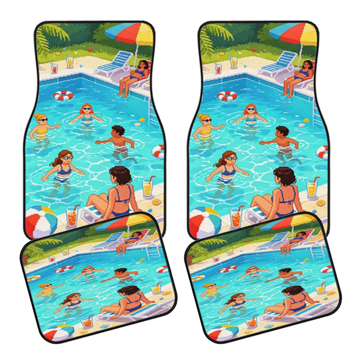 Car Floor Mat - Set di 5 Tappetini per Auto