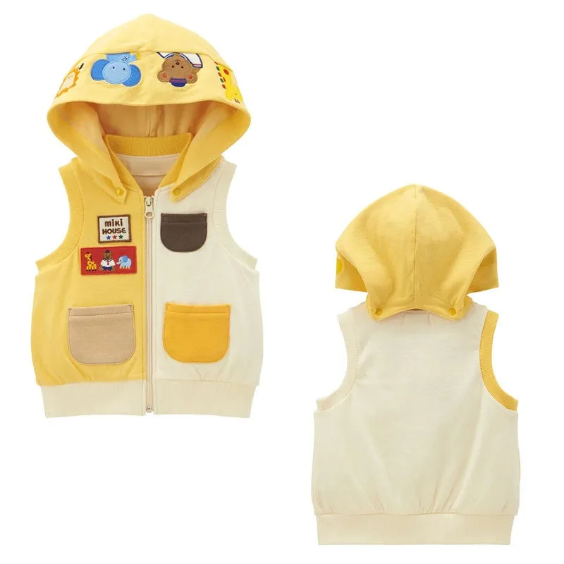 Baby Vests Cartoon Bear Hooded Vest Girls Jackets Cardigan Outerwear Baby Girl Clothes  Toddler Boy Waistcoats Boys Waistcoat