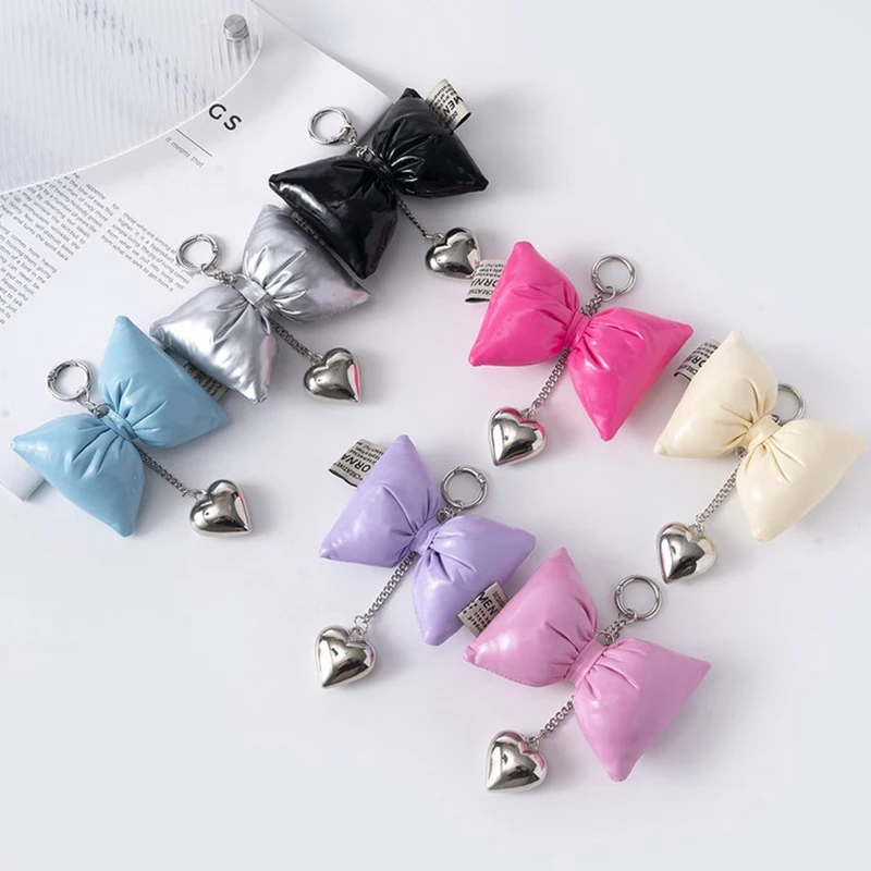 Valentine\'S Day Butterfly Knot Keychain Cute Decorative Bag Charm Featuring Heart-Shaped Pendants Unique Holiday Designs