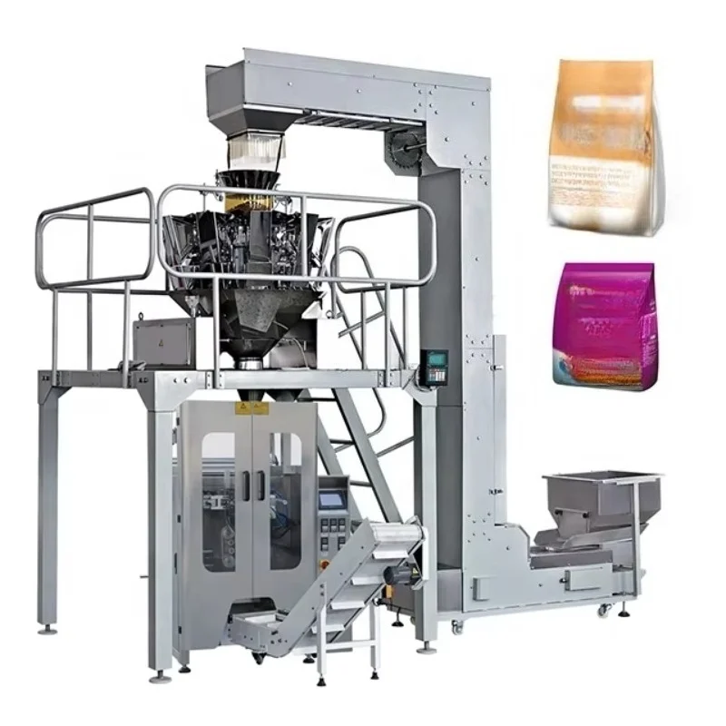 Customized Fully Automatic Vertical Weighing Packing Machine 2kg 5kg 10kg Vacuum Sealing Packaging Equipment