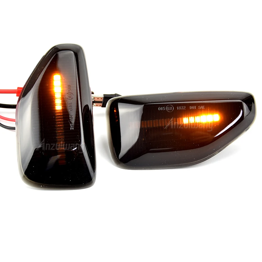 2Pcs LED Dynamic Side Marker For Dacia Logan 2 Sandero 2 Duster 2 Renault Stepway Light Arrow Turn Signal Blinker Lamps