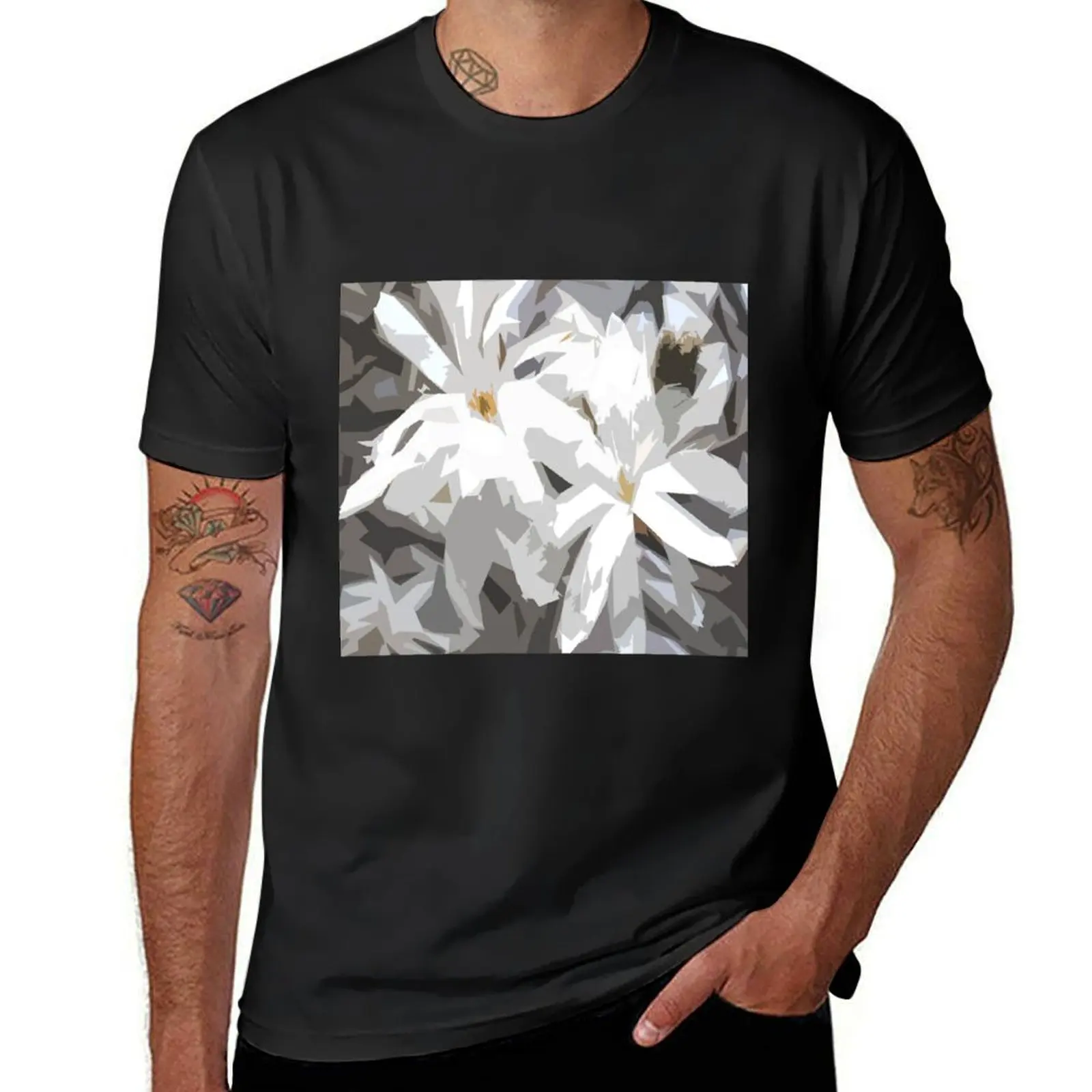 Spring - White Blossoms Deconstructed T-Shirt cute tops cute clothes mens champion t shirts