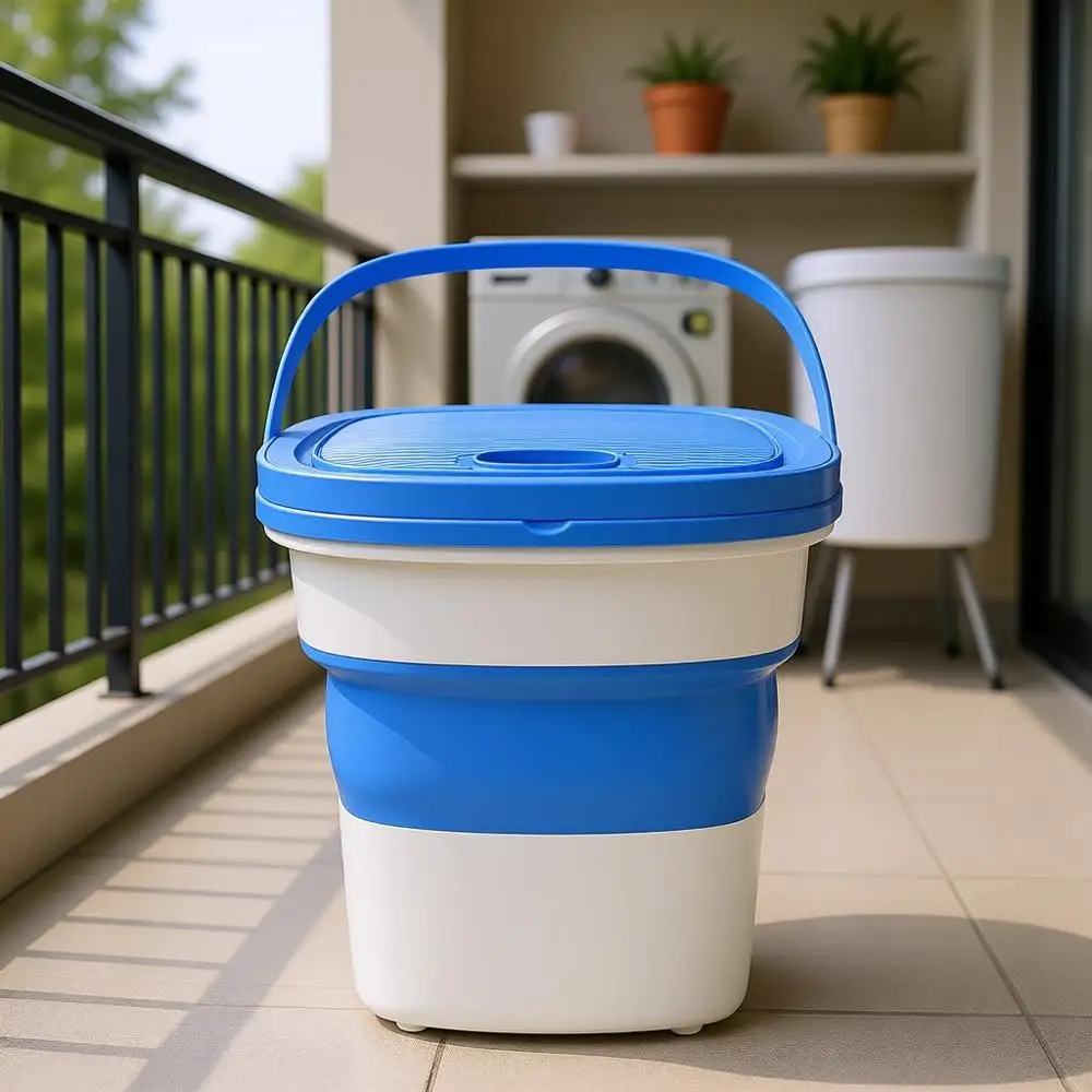 

Портативная мини-стиральная машина, легкая складная стиральная машина-ведро для кемпинга, путешествий, общежитий и квартир, компактная, 1 кг