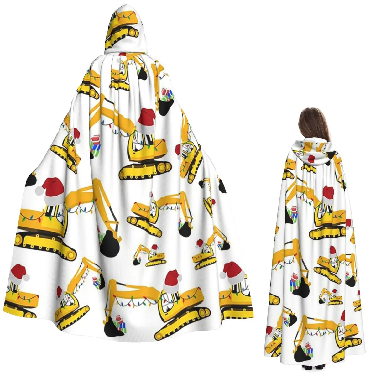 

Рождественский экскаватор, строительный грузовик, длинный плащ с капюшоном, средневековый костюм ведьмы, накидка для косплея, пальто на Хэллоуин для взрослых, унисекс