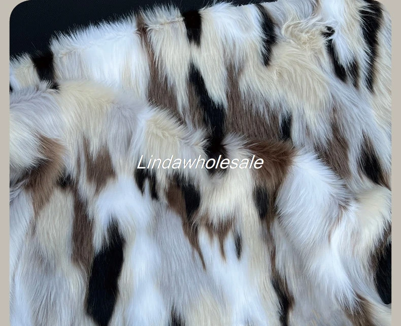 Irregular Cow Pattern Jacquard faux fur fabric,Home textile fabric materials,Sewing accessories