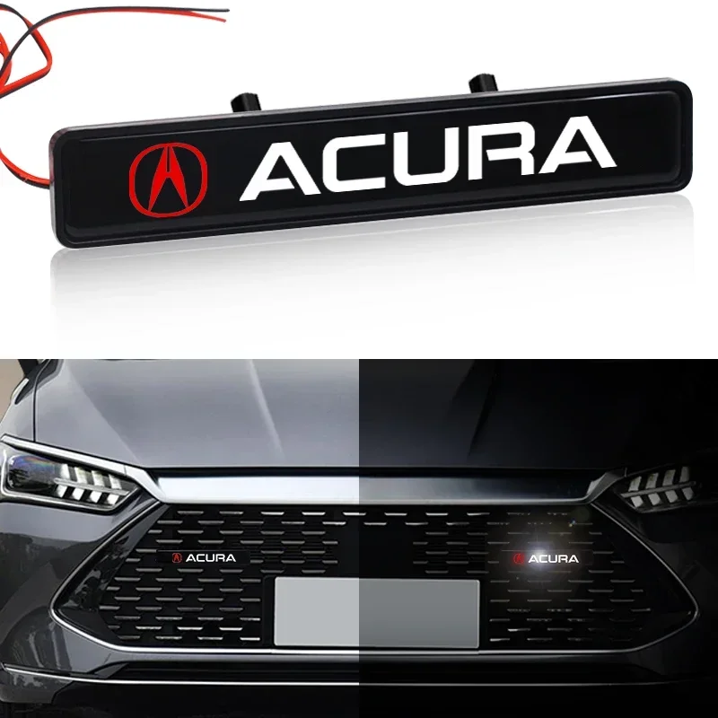 Car decimal Light LED Front Hood grill Emblem Badge For Acura RDX Integra TLX TSX CDX MDX RDX CSX RSX ZDX ILX Auto Accessories