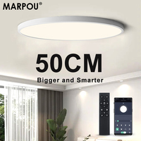 MARPOU 50CM Large Led ceiling lamp with Smart APP Remote Control Ultrathin Light fixture Ceiling Lights for Bedroom Living Room