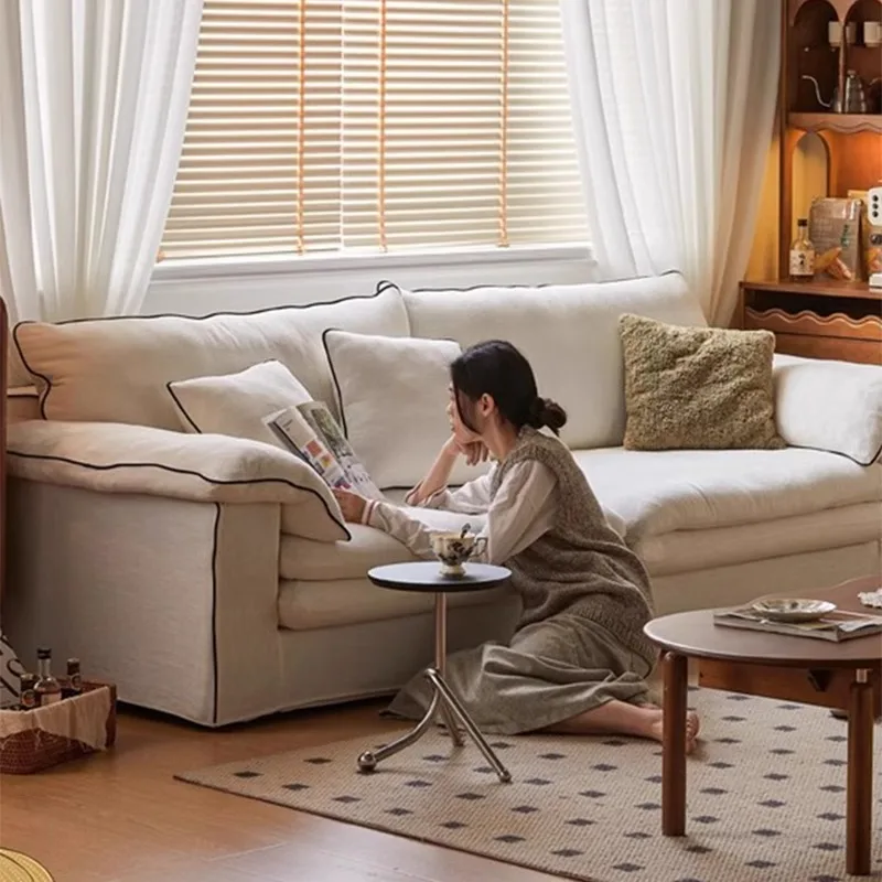 Sofá duplo, sofá creme wabi-sabi