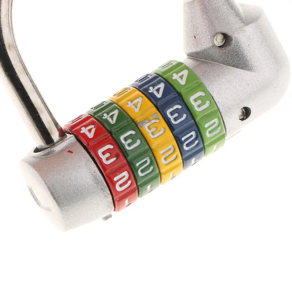 5 Digit Combination Password Padlock, Resettable Dial Lock, for Travel Luggage