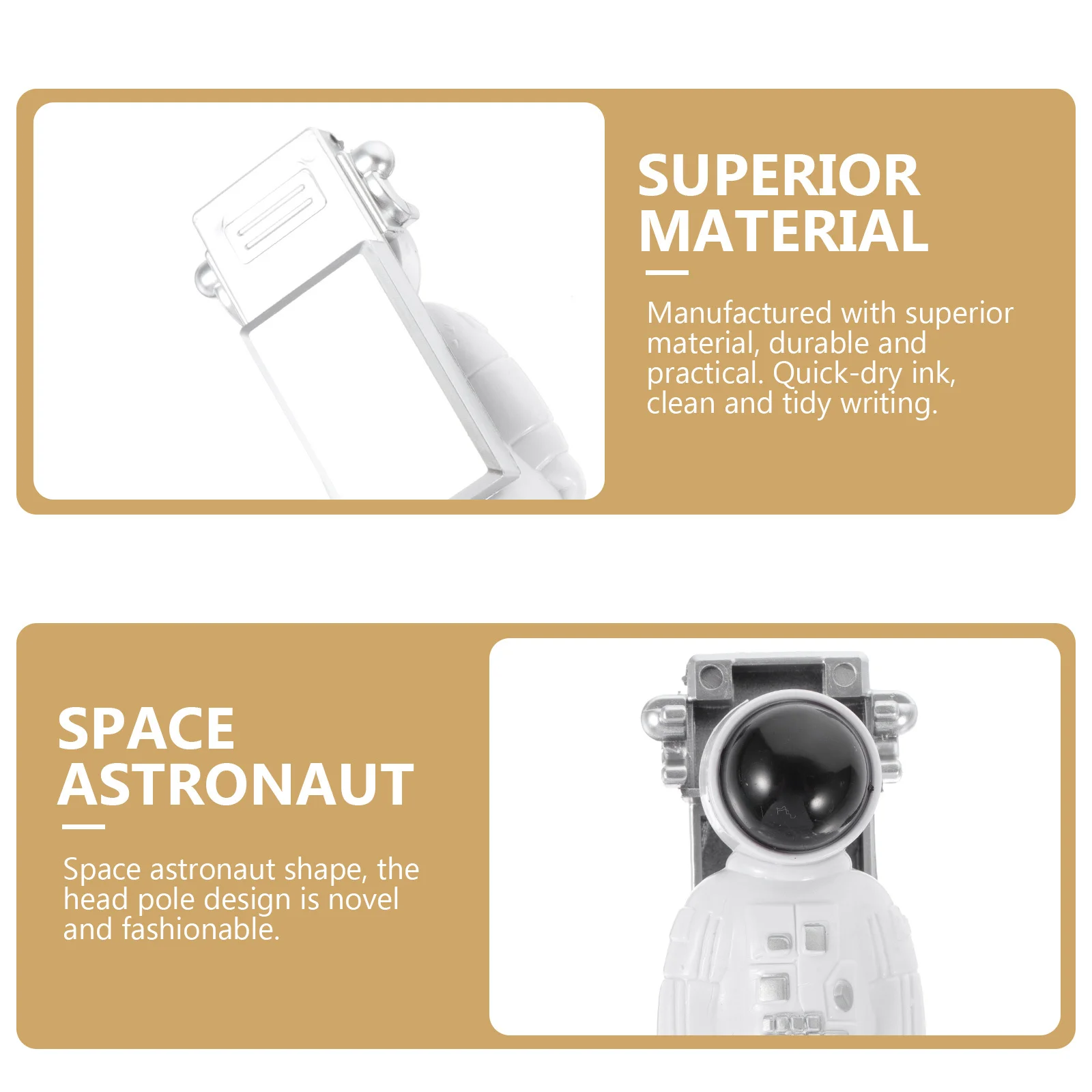 

4Pcs Space Astronaut Ballpoint Pen Unique Design Quick-Dry Ink Pens Portable Note Taking Gel Pen Students Stationery