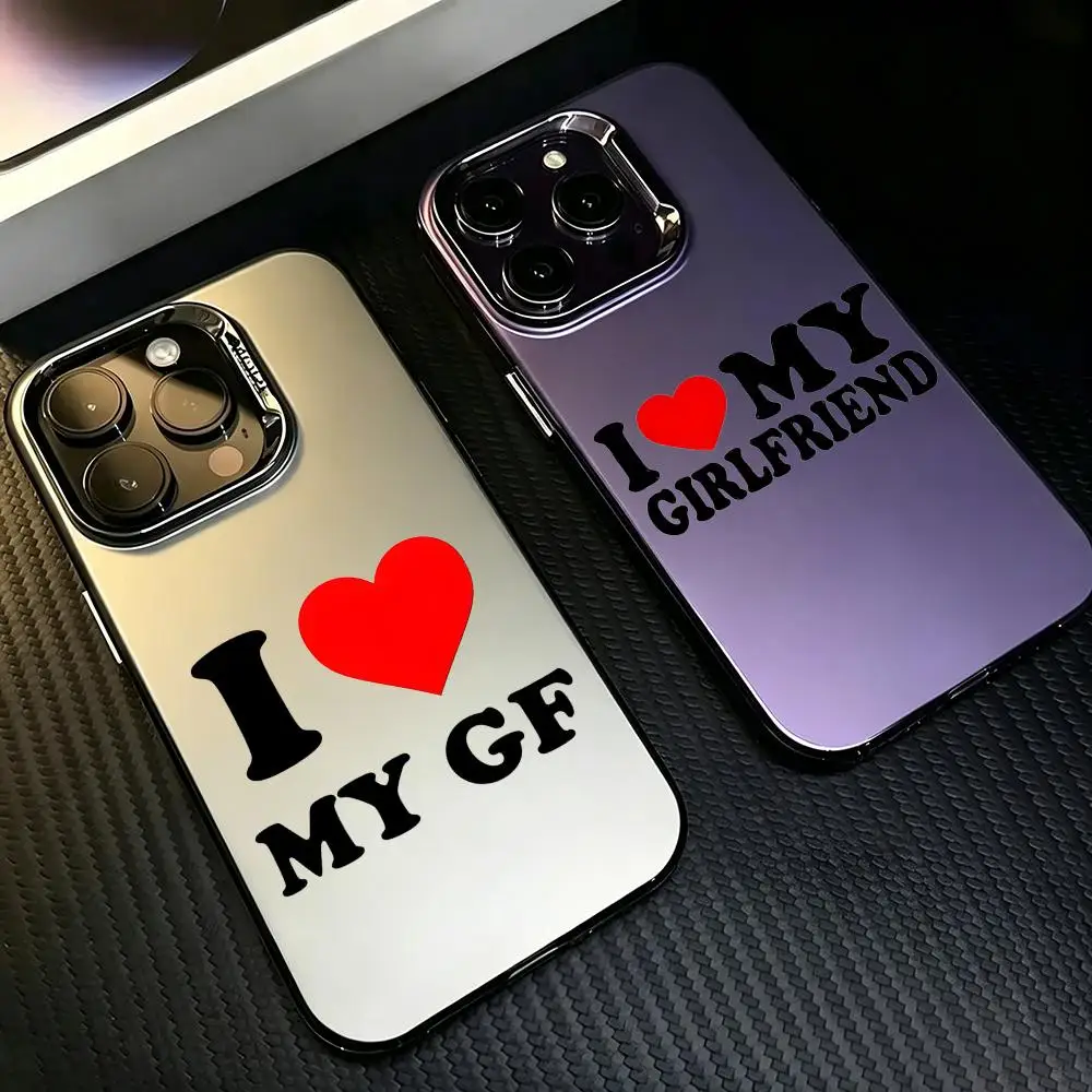 

Phone Case Colorful Silver Phone Case for iPhone 17/16/15/14/Pro Max, Universal Multiple Models C-Couple SloganS